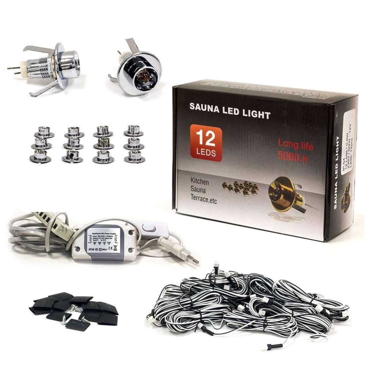 Sauna Led Beleuchtung W/L Lens Sun Silve box