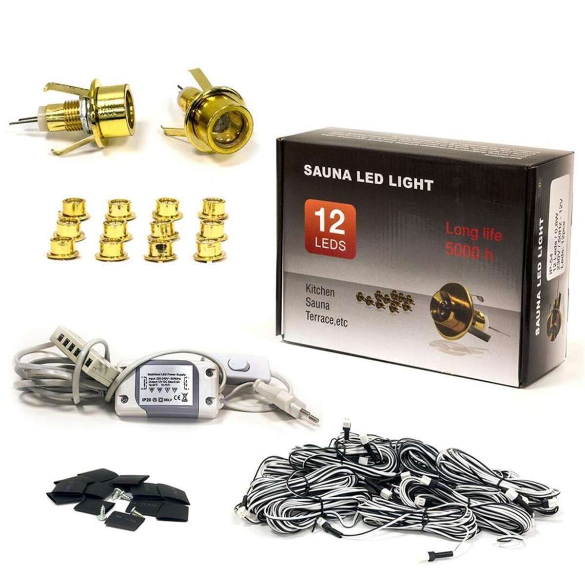 Sauna Led Beleuchtung W/L Lens Sun Gold box