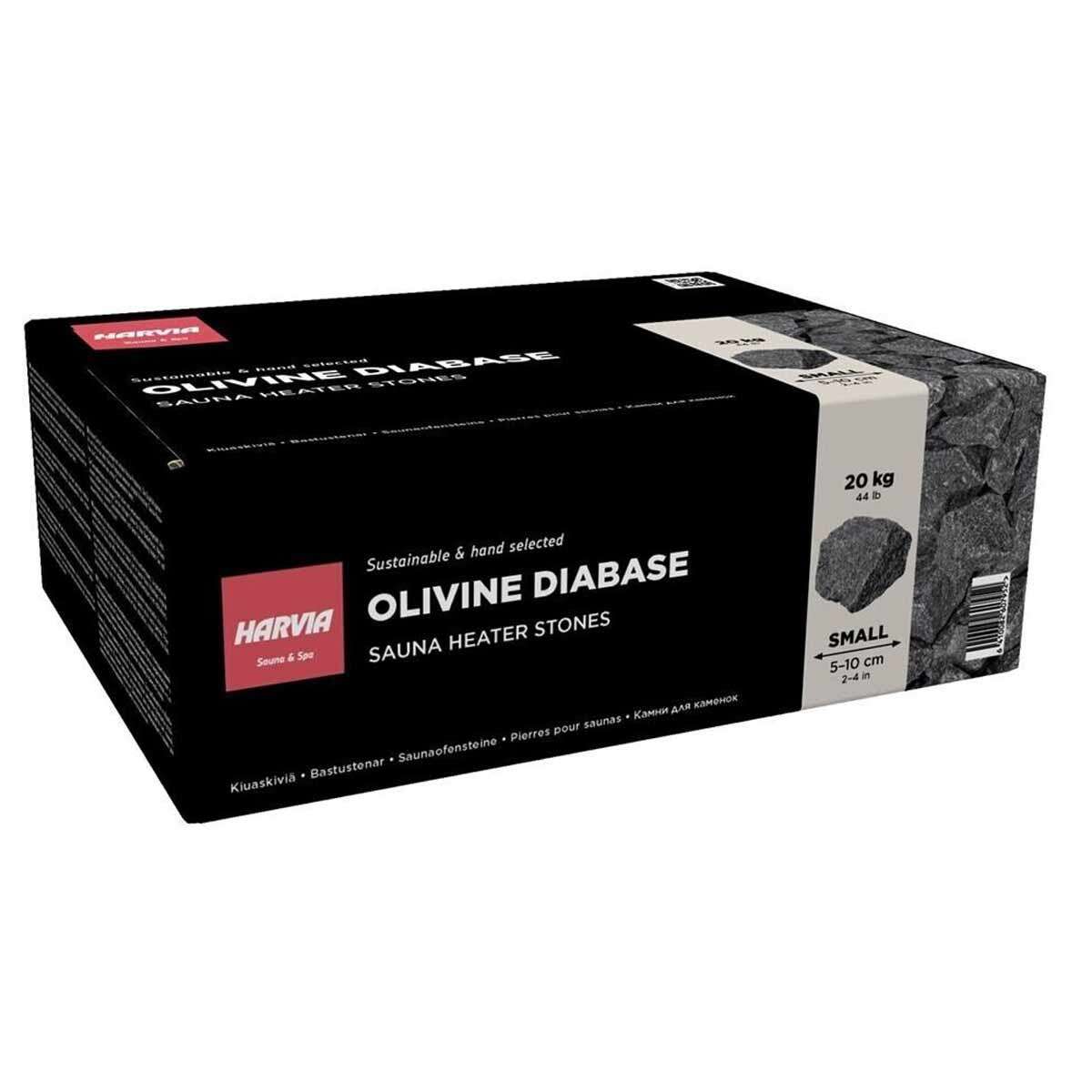 Olivindiabas Harvia Aufguss Saunasteine box
