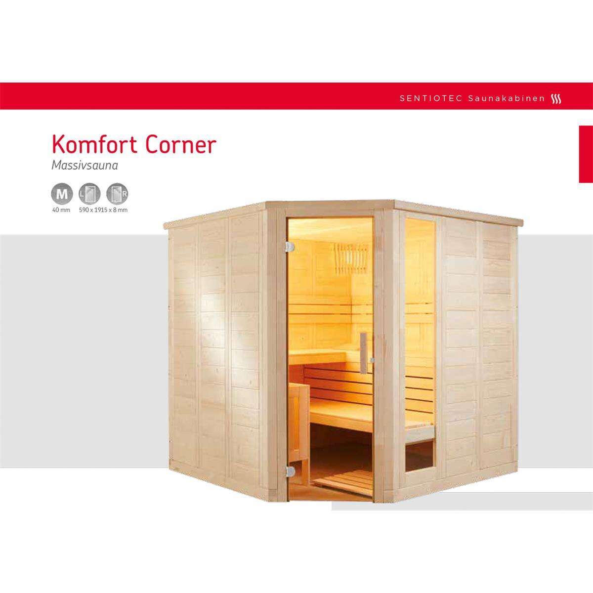 Cabine De Sauna Komfort Corner box