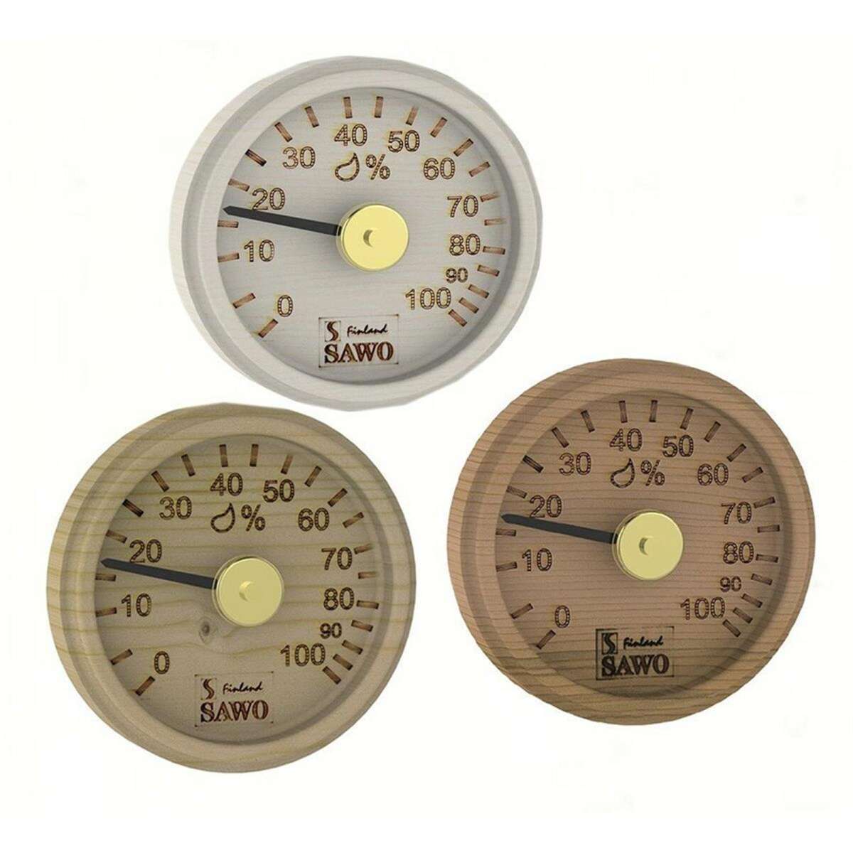 Sawo Hygrometer 102-H, Gravierte Rund box