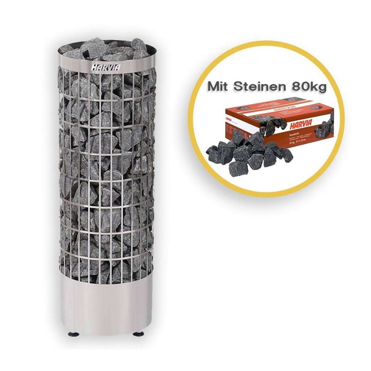 Poêle Électrique Harvia Cilindro Pc90e Chrome