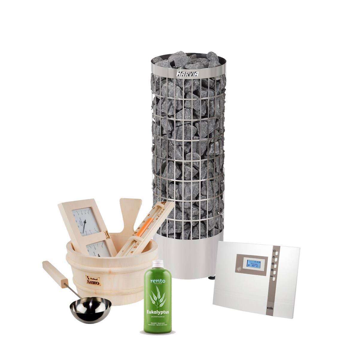 Ensemble sauna Harvia Cilindro 6,8 kW + Unité de cont