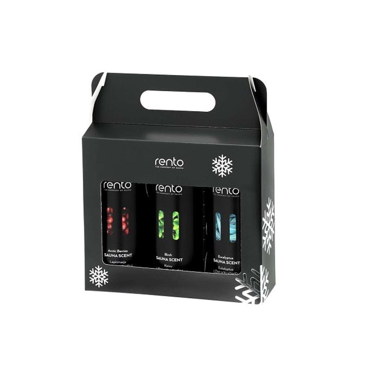 Rento Sauna Duft Geschenkbox 3 x 400 ml. box