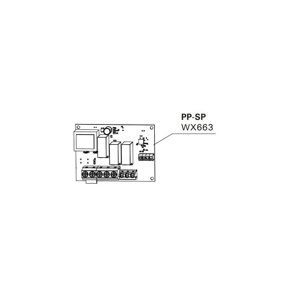 Elektronikplatine Harvia Spot Wx663 box