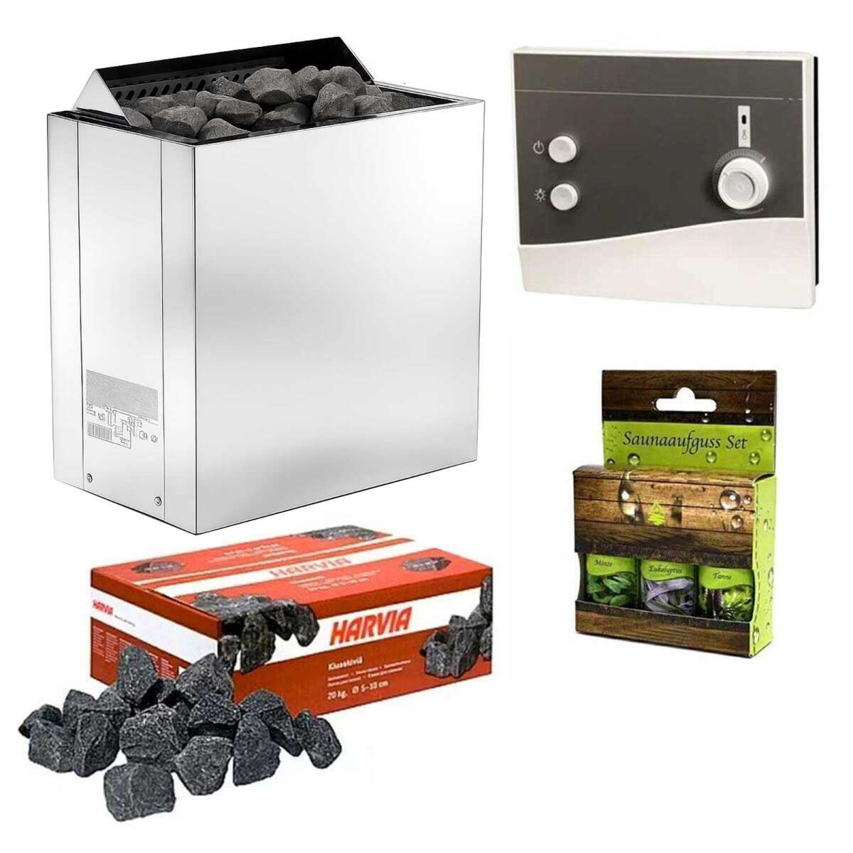 Set Sentiotec Viking 8.0 kW, Sentiotec K1, pierres, huiles e