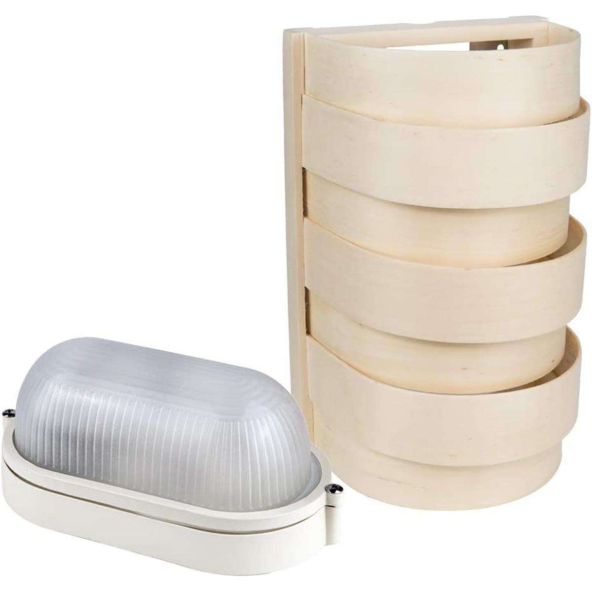Sawo V-L028 en Bouleau avec lampe de sau box