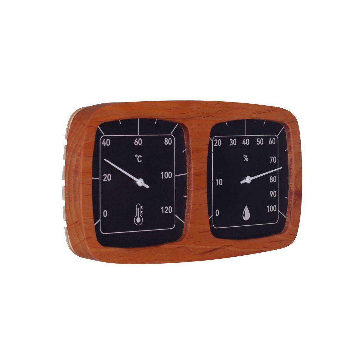 SAUFLEX Thermo-Hygrometer Schwarz, Erle box
