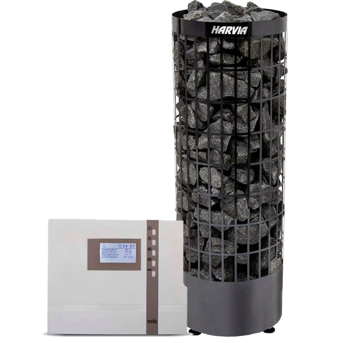 Set Saunaöfen Harvia Cilindro PC90E box