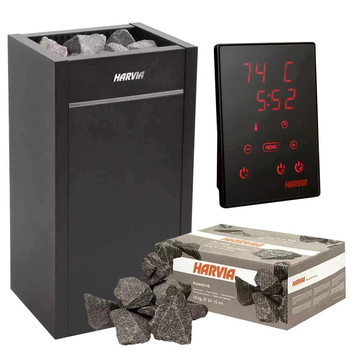 Ensemble Harvia Virta : Poêle de Sauna 7 kW, 9 kW, 11